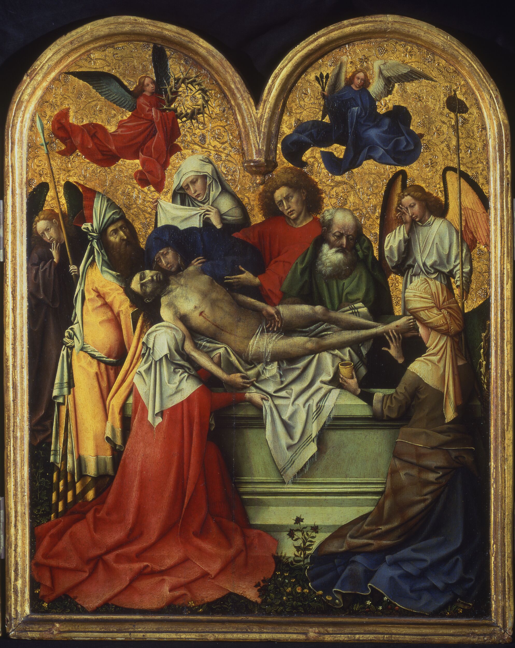 The Entombment (centre panel) by Robert Campin