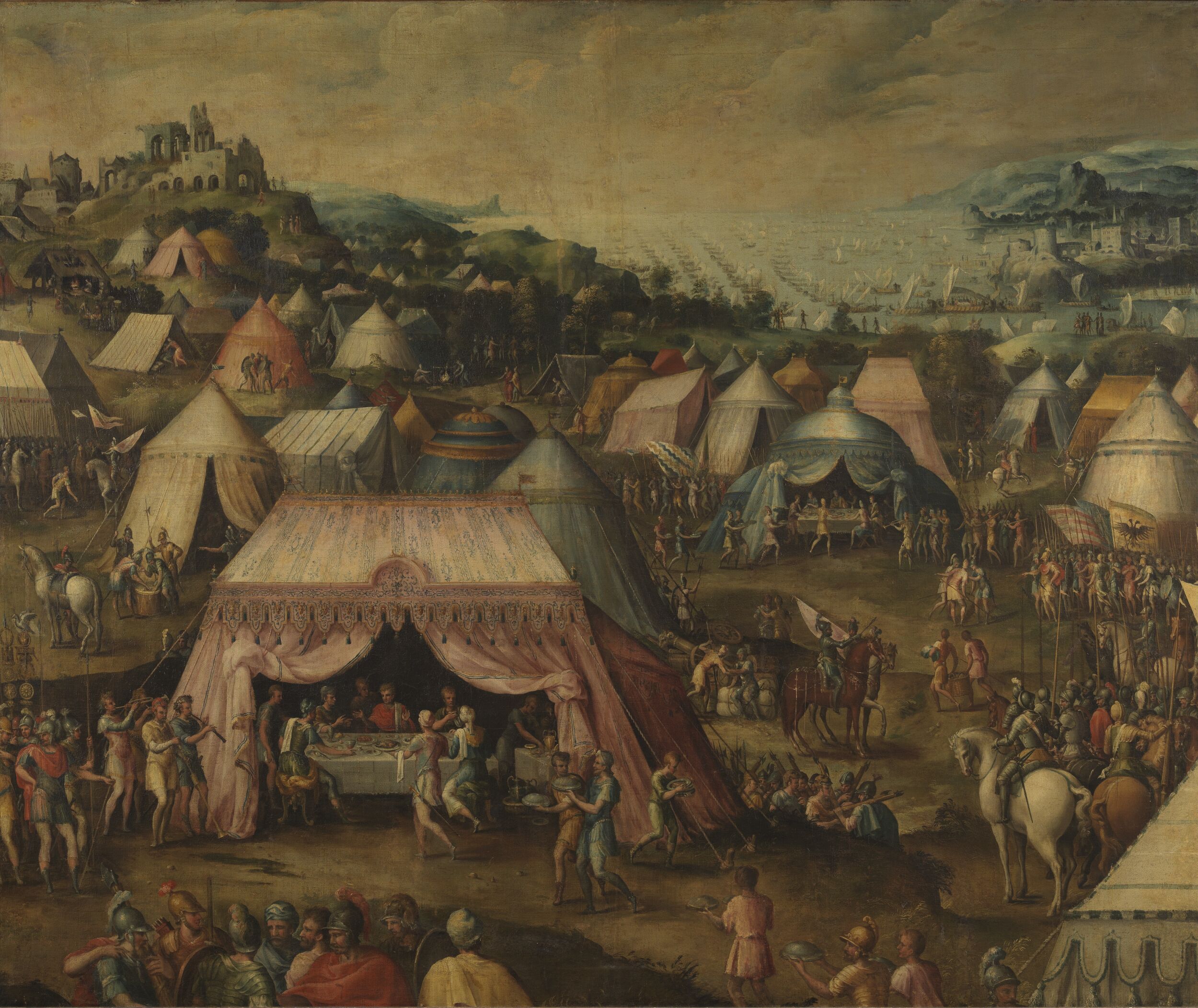 The Meeting of Charles V and Barbarossa (Khayr al-Din) after the Siege of Tunis by Niccolò dell'Abate