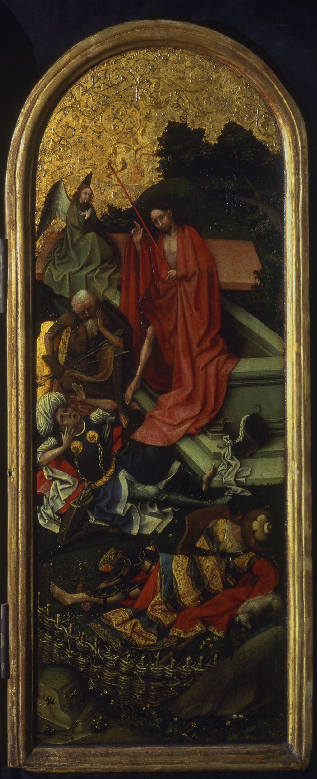 The Resurrection (right panel) by Robert Campin
