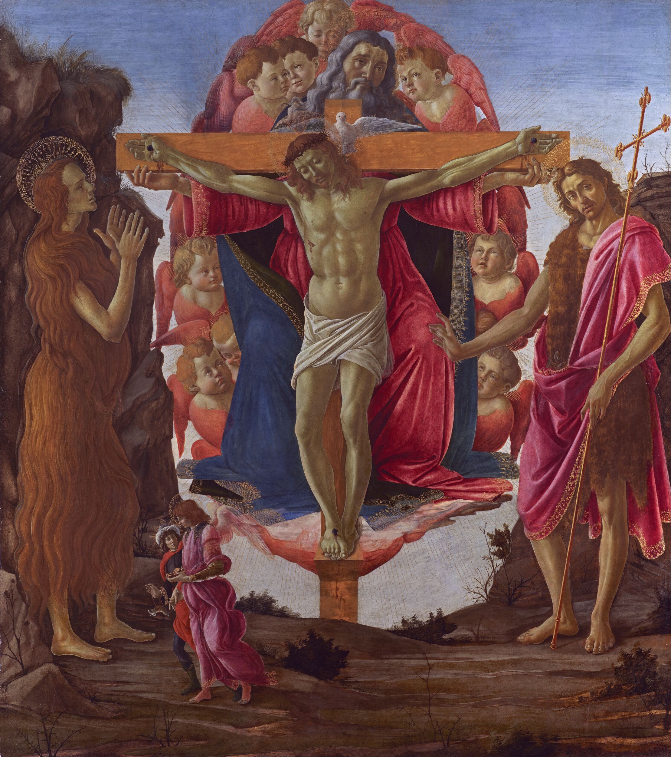 The Trinity with Saints Mary Magdalen and John the Baptist by Sandro Botticelli