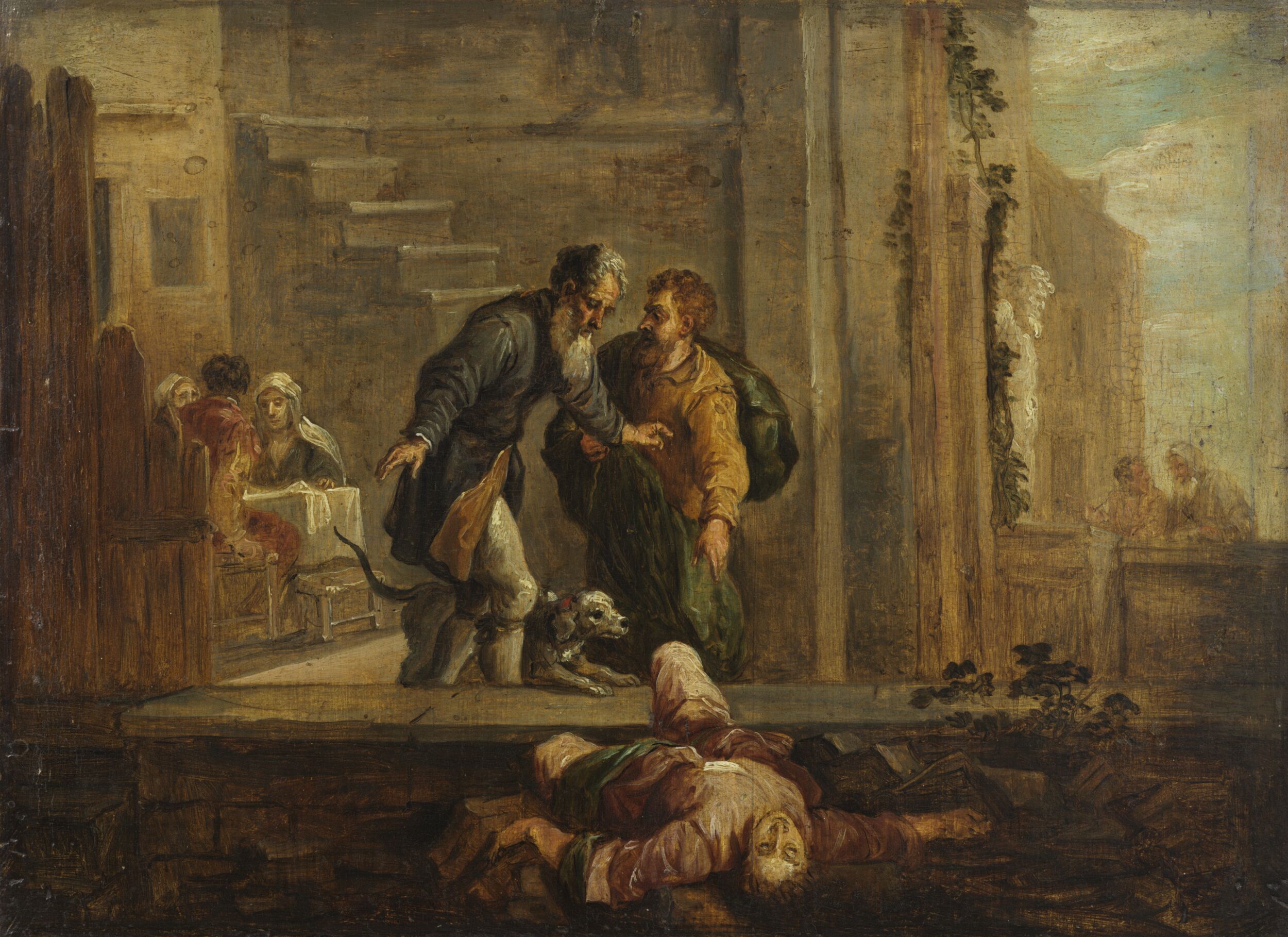 Tobit and the Dead Israelite (after Domenico Fetti) by David Teniers II