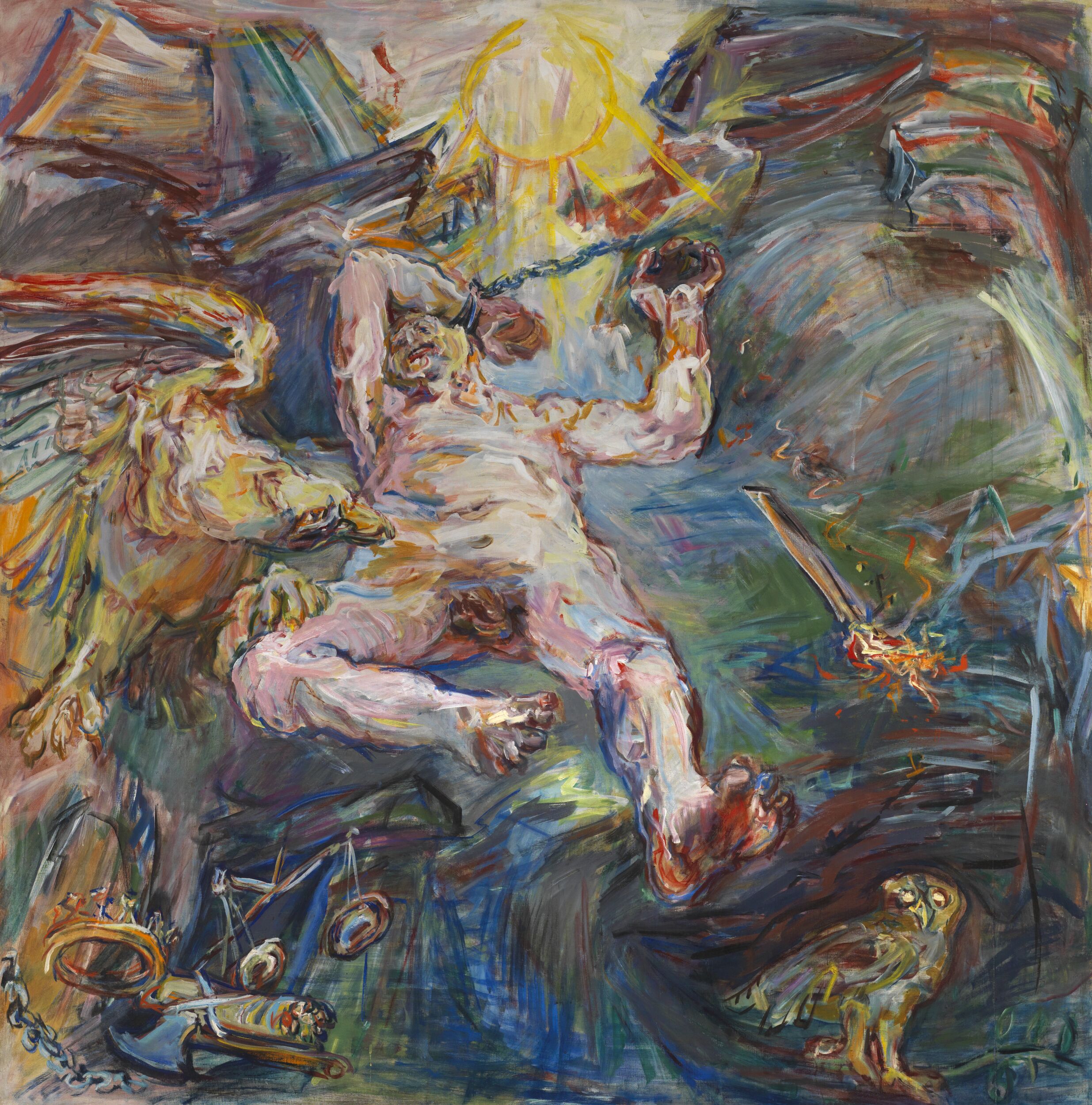 Triptych - Prometheus by Oskar Kokoschka