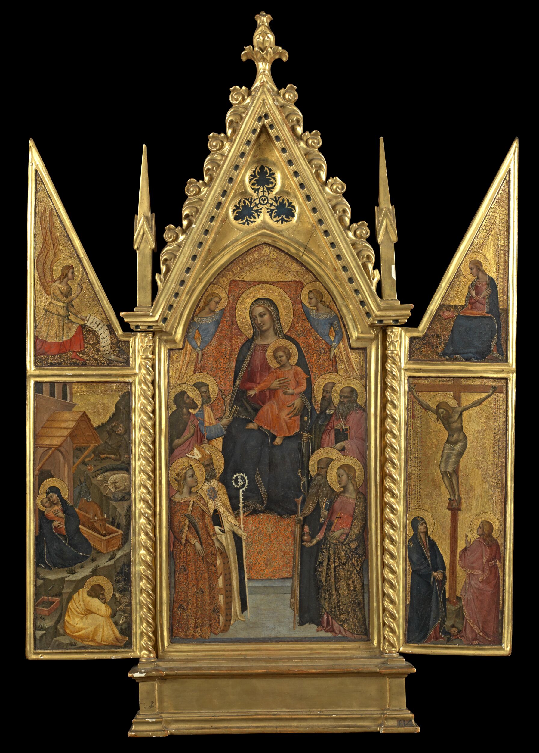 Triptych - The Virgin and Child Enthroned with Eight Saints by Italy (Florence) mid-14th century