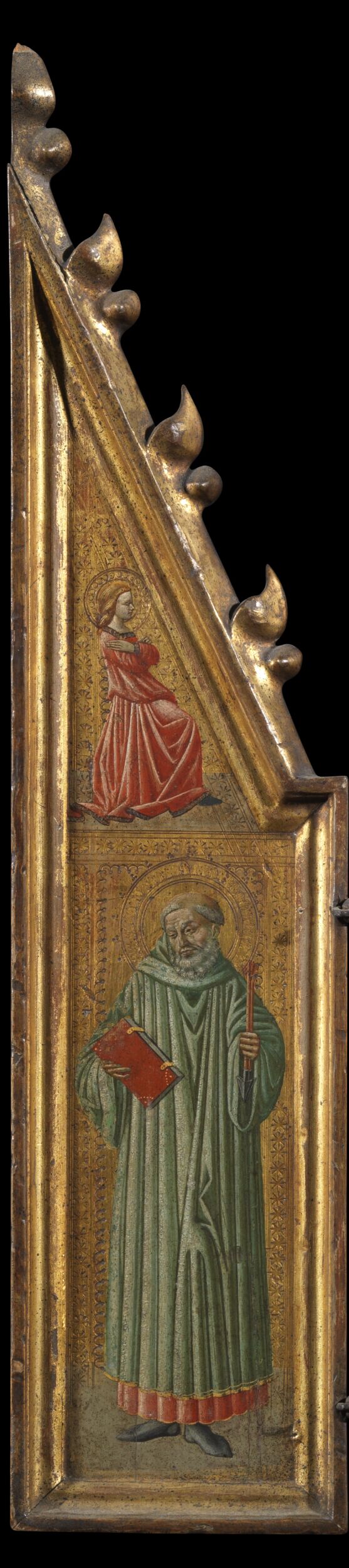 Triptych - unidentified male saint, and angel of the annunciation (left panel) by Icilio Federico Joni