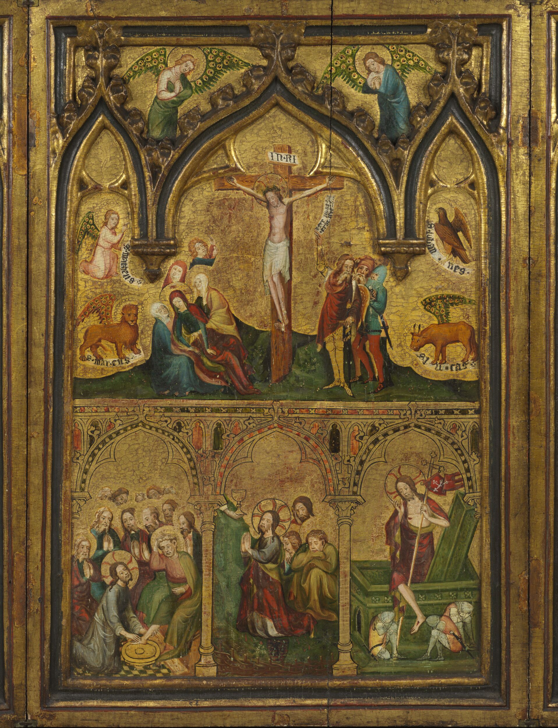 Triptych with the Crucifixion by Germany (West) late 14th century