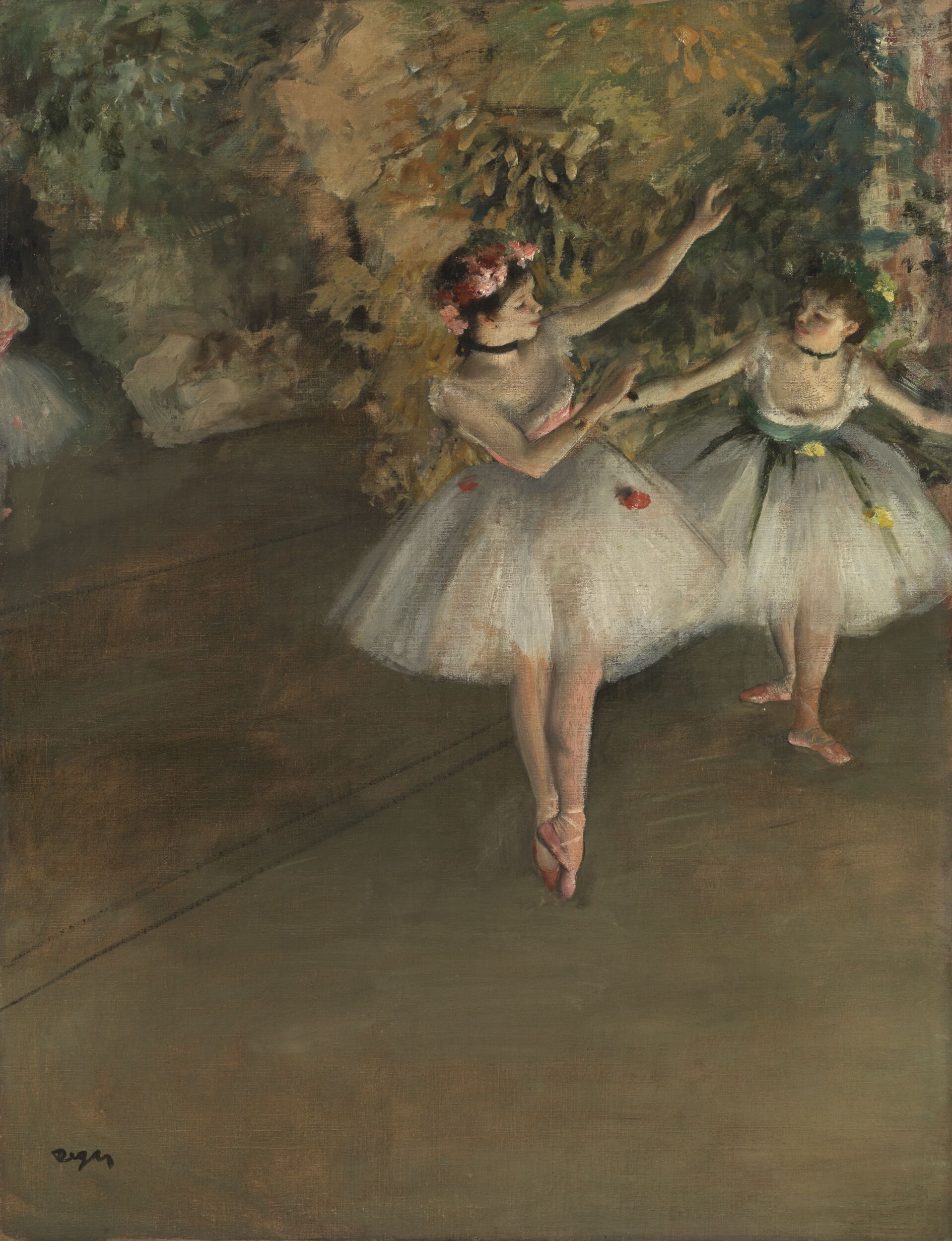 Two Dancers on a Stage by Edgar Germain Hilaire Degas