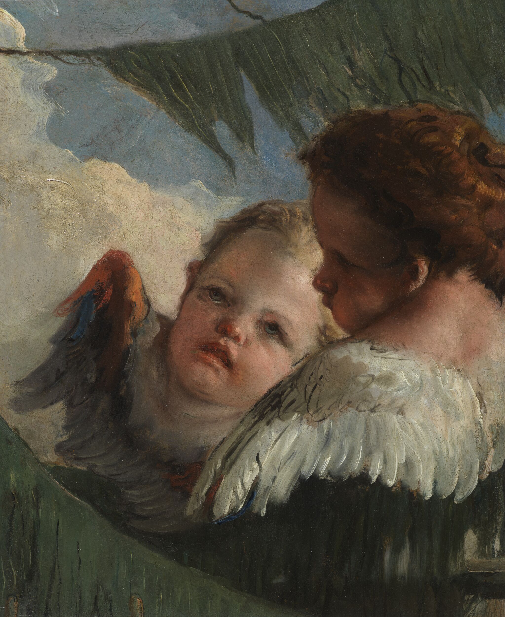 Two Heads of Angels (fragment) by Giovanni Battista Tiepolo