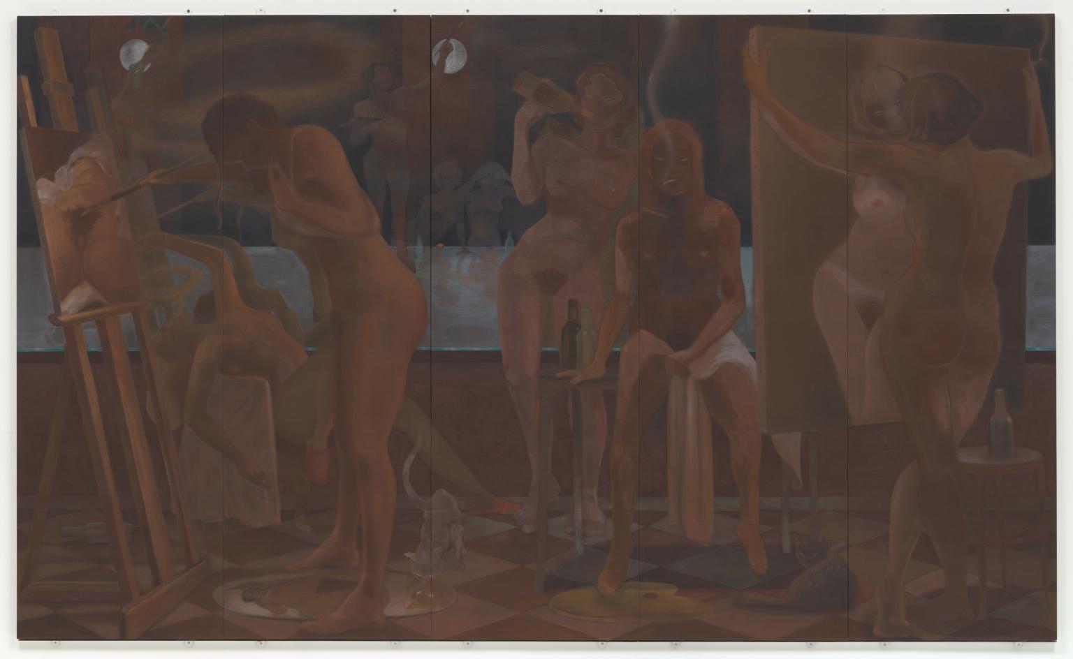 Untitled (after Courbet, Balthus, Degas, Valadon & Matisse) by Lisa Brice