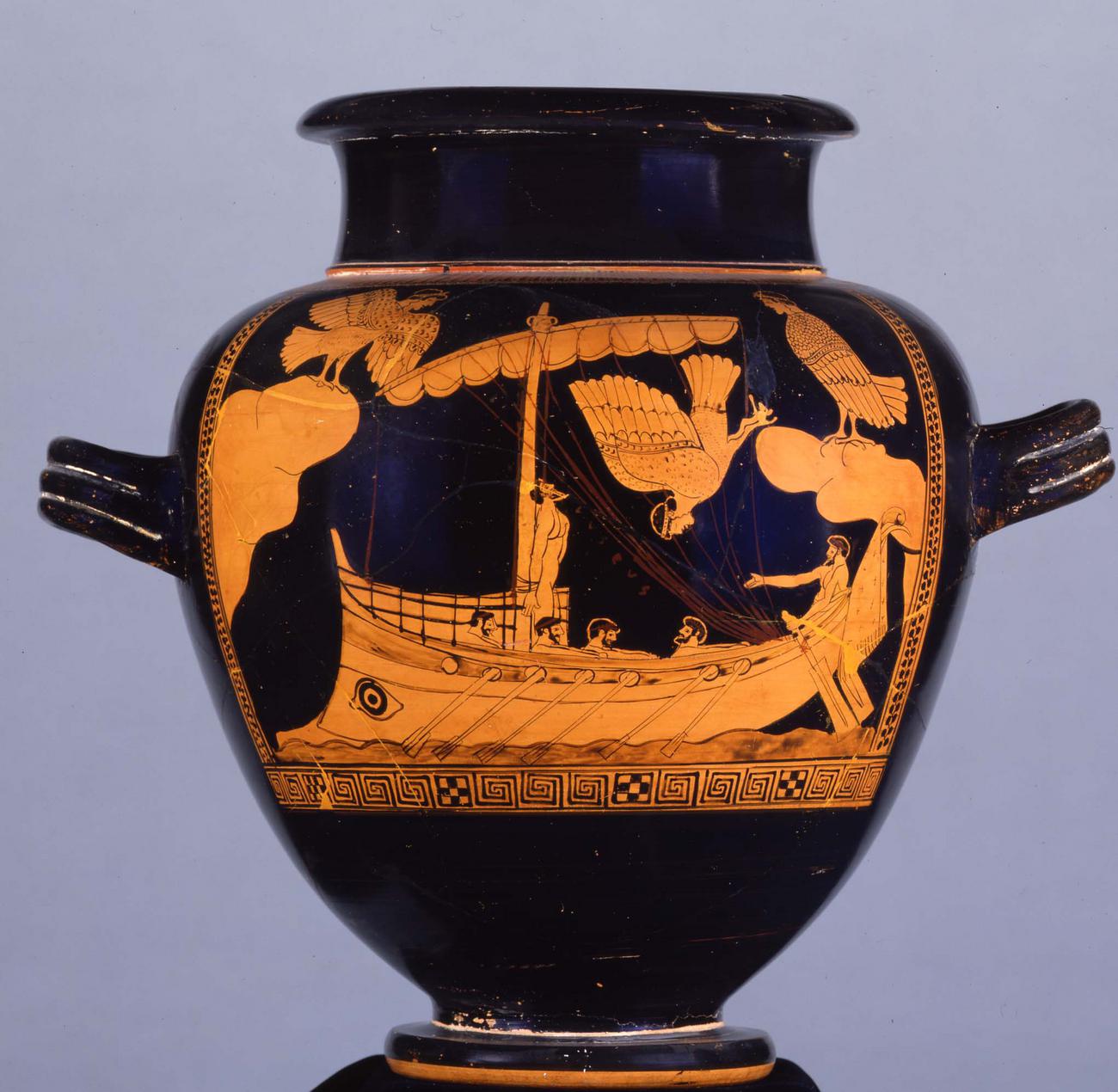 Vase of Odysseus and the Sirens