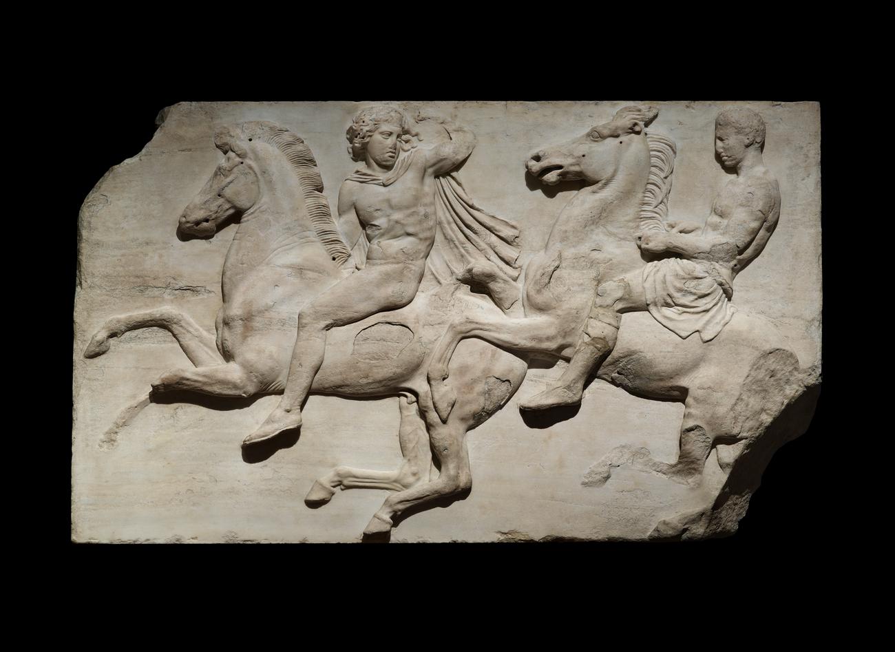 West frieze of two horsemen