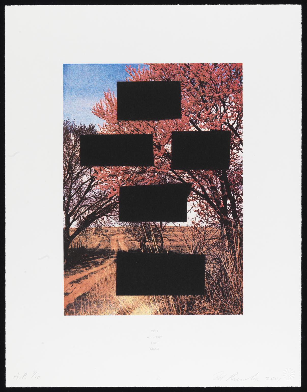 You Will Eat Hot Lead (Country Cityscapes series) by Edward Ruscha
